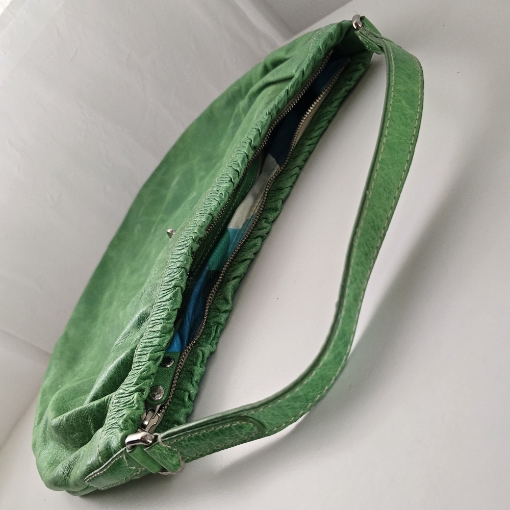 Marc by Marc Jacobs XL Green Leather Hobo Shoulder Bag - Picture 6 of 12